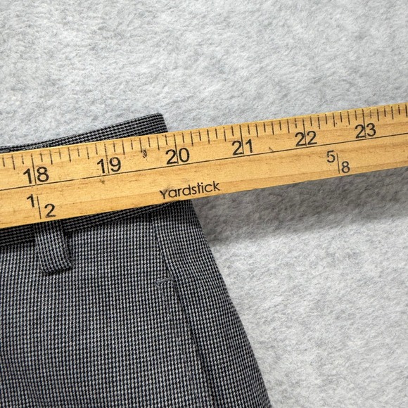 Lauren Ralph Lauren Dress Pants Mens 40x32 Grey Micro Check Flat Front Stretch - Picture 4 of 12